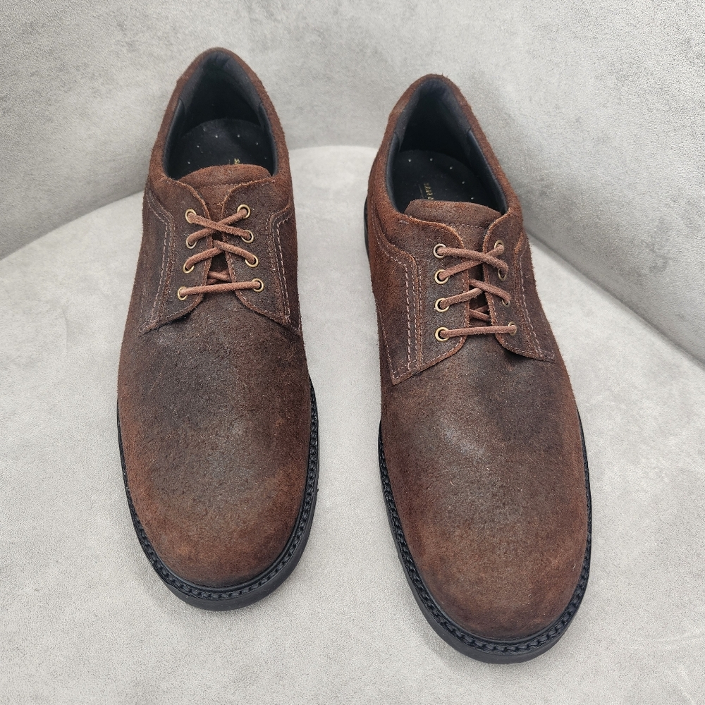 SAS Derby Shoes Men's 12.5 Brown Tobacco Suede Waypoint Vibram Made USA New $330
